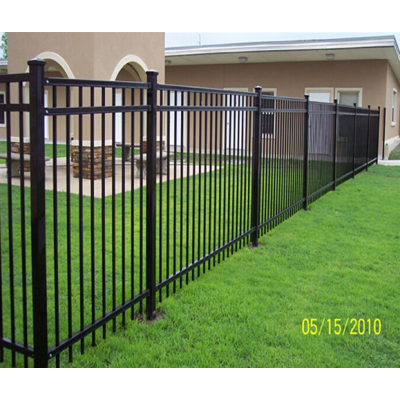 powder coated black color rail fencing