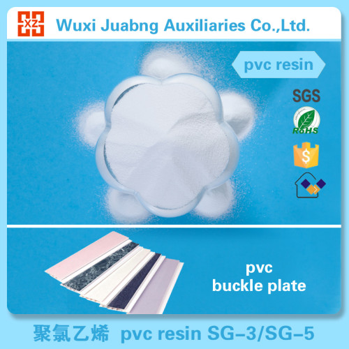 Blanc poudre matières premières PVC résine Sg8 pour PVC plaque de boucle