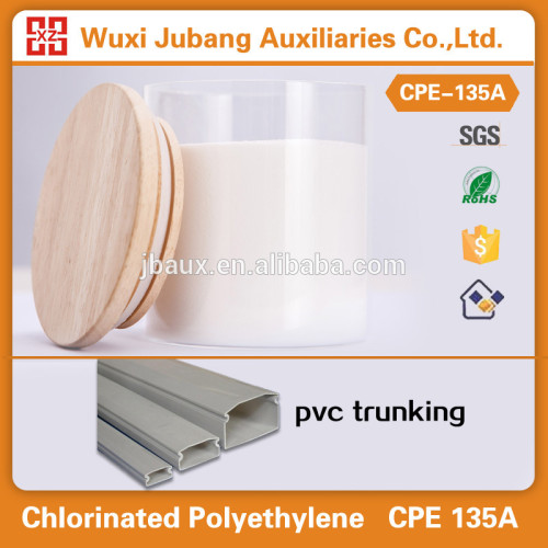 Pvc modificador de impacto clorada polietileno cpe135a para PVC trunking