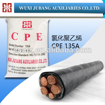 Borracha auxiliar agentes cpe135a clorada polietileno para cabo tubo de proteção
