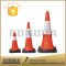 blue black and orange and colored folding traffic cone