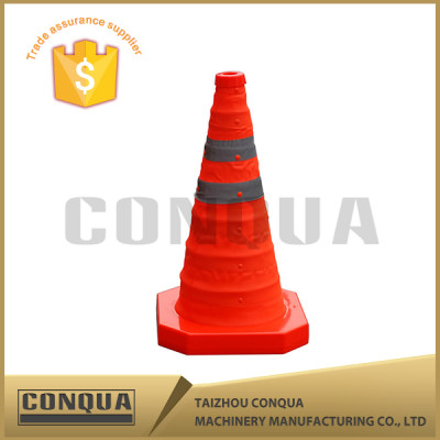 pink collapsible reflective traffic cone