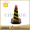 black base rubber traffic cone black