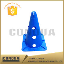 blue colored traffic cones