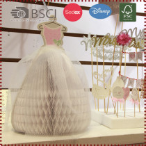 Honeycomb Wedding Dress Table Centerpiece