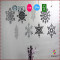 Pack of 8 Silver Snowflake Wall Hanging Decoration
