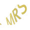 From Miss to Mrs Gold Sparkly Glitter Banner