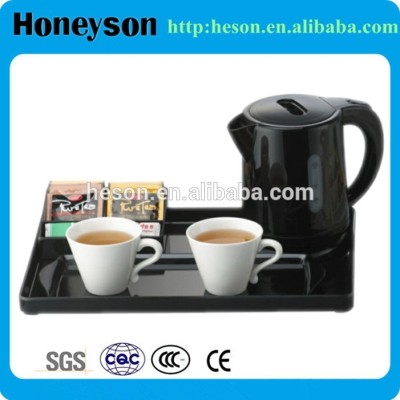 HOTEL products electric plastic kettle with teapot tray set