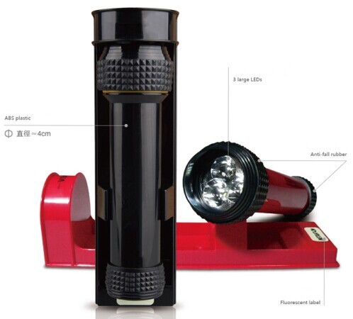 LED anit-fall Wall-mounted Hotel emergency torch flashlight