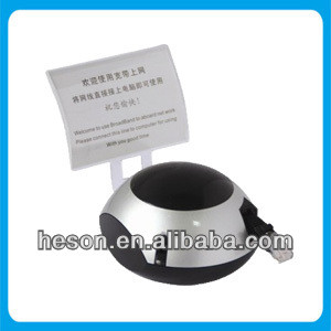 Hotel guest supply retractable network cable holder mount