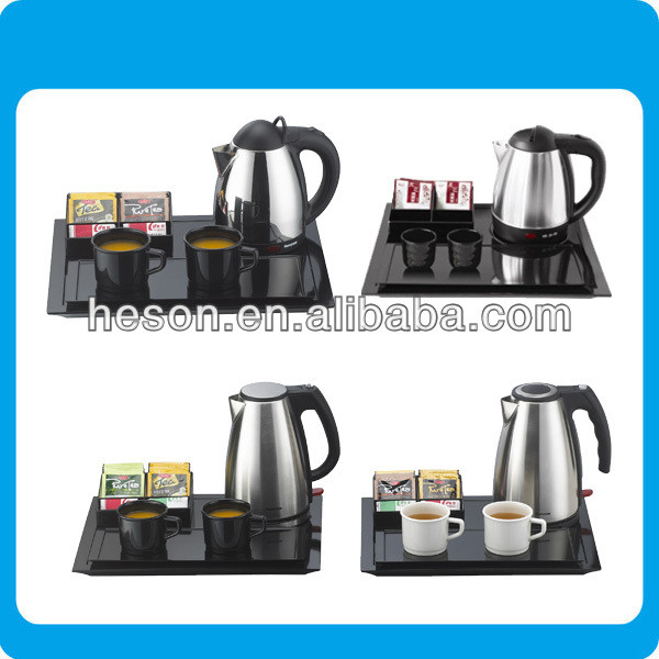 Hotel amenities and restaurant tea sets with logo
