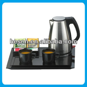 Hotel mini tea pot set arabic/sachet holder tray