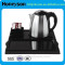 hotel products 1.2L electric kettle with coffee trays for hotel guest room/electric kettle with teapot set