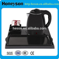 hotel amenity electrical kettle pot with welcome tray set for guest room/hotel kettle tray set plastic