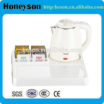 hotel electric kettle set/tea set with kettle/hotel guest amenity tray