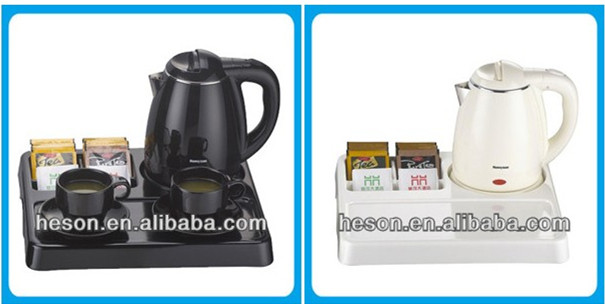 Hotel supplies melamine tray tea kettle set