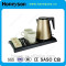 Electric hotel kettle set for hotel room tea tray kettle set 1.2L stainless steel kettle