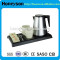 hotel supplies stainless steel electric kettle ABS plastic tray sets for hotel guest rooms