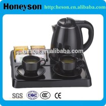 hotel equipment turkish electric tea kettle with welcome tray set/ceramic electric tea kettle