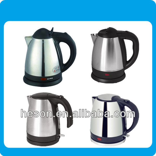 Stainless steel kettle/hotel supplies 1.2l Stainless Steel electric boil kettle/boiler for hotels guest room