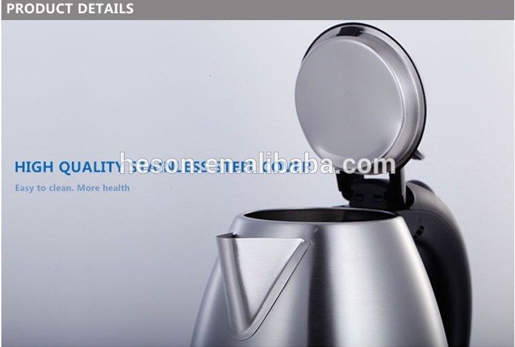 electric stainless steel kettle/electric kettle with amenity tray