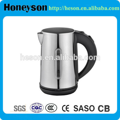 1.0L stainless steel electric kettle hotel electrical kettle with water gauge