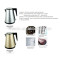 hot sale hotel electric kettle 1.2L double shell body stainless steel