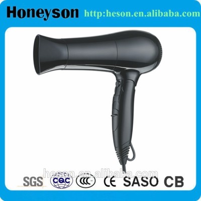 1875W Hotel professional hair dryer black ionic foldable hotel guestrooms hair dryer