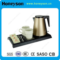 hospitality electric water kettle with teapot set hotel room equipment