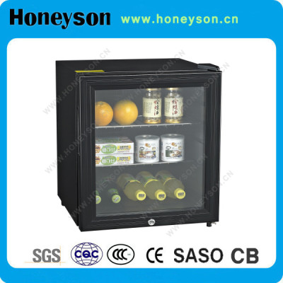 Honeyson Glass door professional hotel mini fridge 46L
