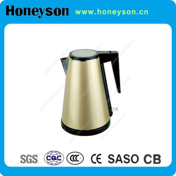 Golden color stainless steel electric kettle hotel supplier