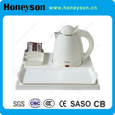 HOTEL products ss electric kettle with plastic tray set