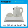 1.2L electric kettle with plastic tray set for hotel