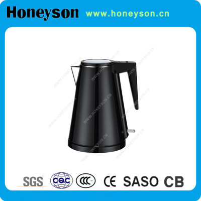 hotel double jacketed black electric kettle