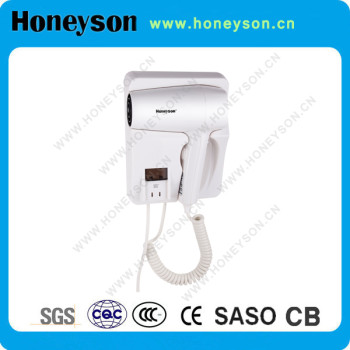 Wall mount 1600W hair dryer professional for hotel use