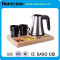 Polished chrome electric kettle with welcome tray manufacturer