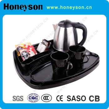 1.2L Stainless Steel Electric kettle with Welcome Trays for Hotels