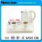 Polished finished double body electric kettle tray set manufacturer