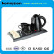 Polished finished double body electric kettle tray set manufacturer