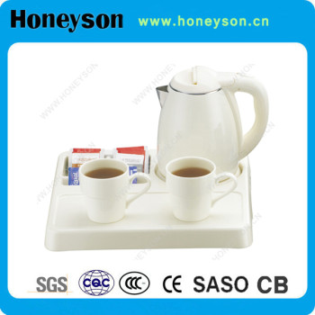 White electric kettle hospitality tray set manufacturer
