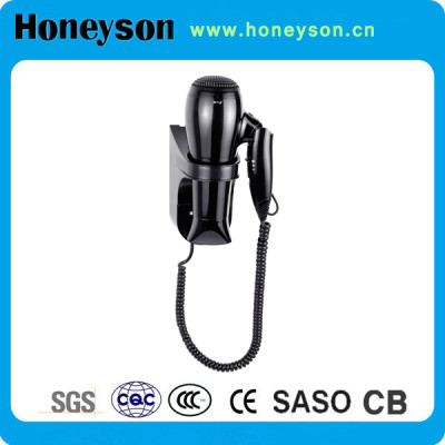 Honeyson popular hotel retractable cord wall mounted hair dryer