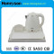 Food Grade Plastic Electric Kettle with Tea Tray for Hotel Use