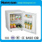 Honeyson Manufacturer hotel glass door led mini bar fridge light