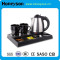 Honeyson top hotel small cordless electric kettle welcome tray