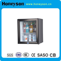 Honeyson 2016 hotel room 30 liter glass door mini bar fridge