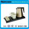 Double wall cordless electric kettle stainless steel with tray