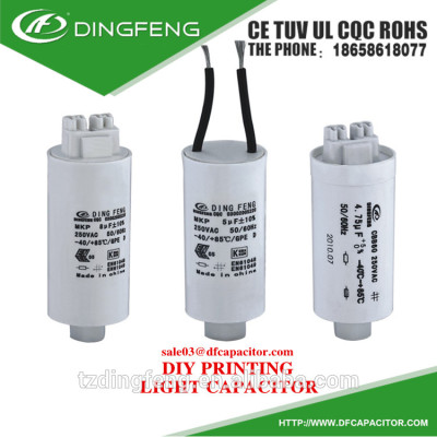 Light light emitting capacitor cbb80 condensador condensador de alto rendimiento de luz de emergencia