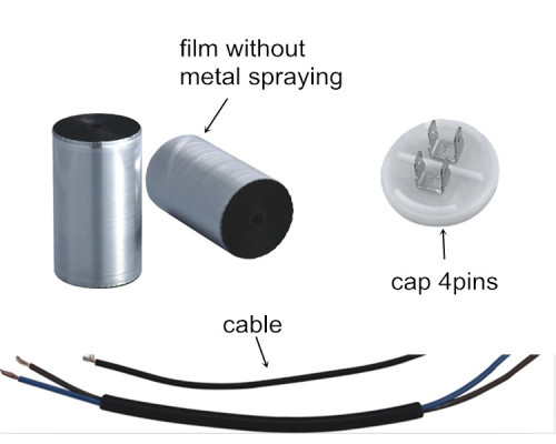 Condensador de arranque del motor condensador metalizado egpty 225 k 250 v condensador de película de poliéster