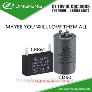 Cd60 condensador de arranque cbb61 sh ac motorreductor capcitor