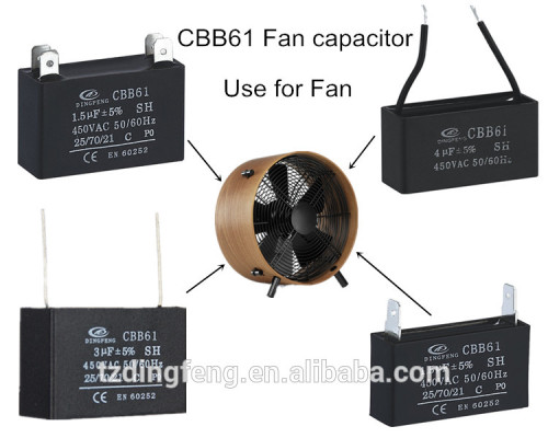 Pernos de aluminio Ventilador Condensador CBB61 1.2 uf